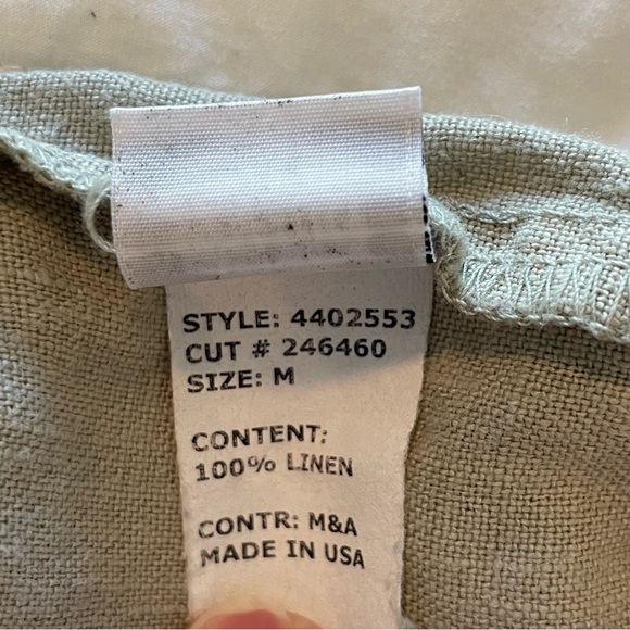 Women’s Linen  Crop Cuffed  Pull On Pants Medium by Cut Loose - Picture 9 of 12